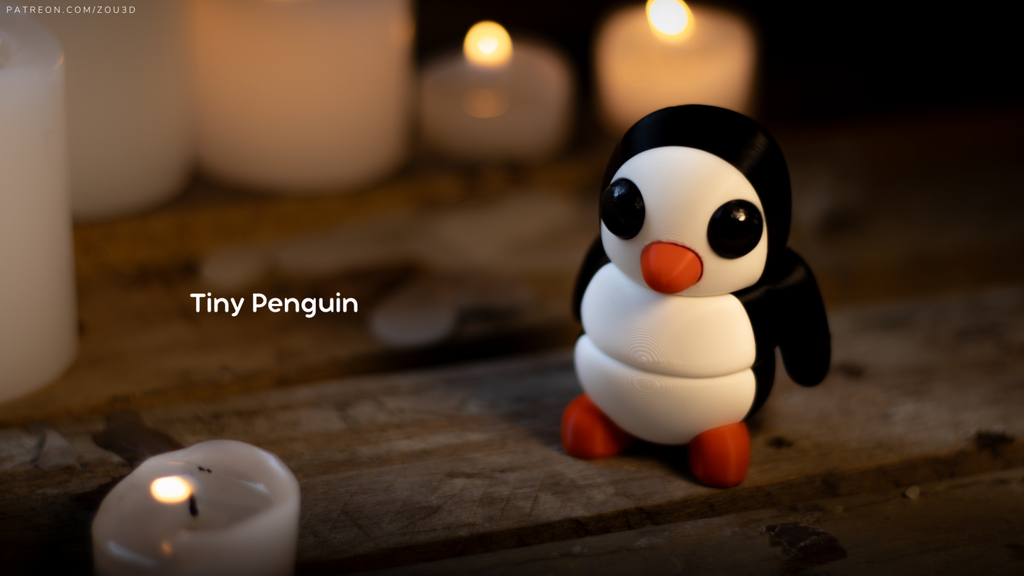Penguin Fidget Keychain