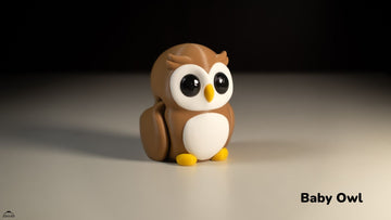 Baby Owl Fidget Keychain