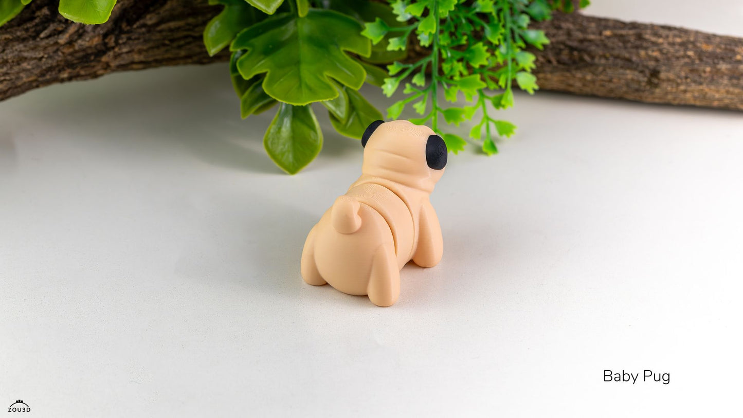 Pug Fidget Keychain