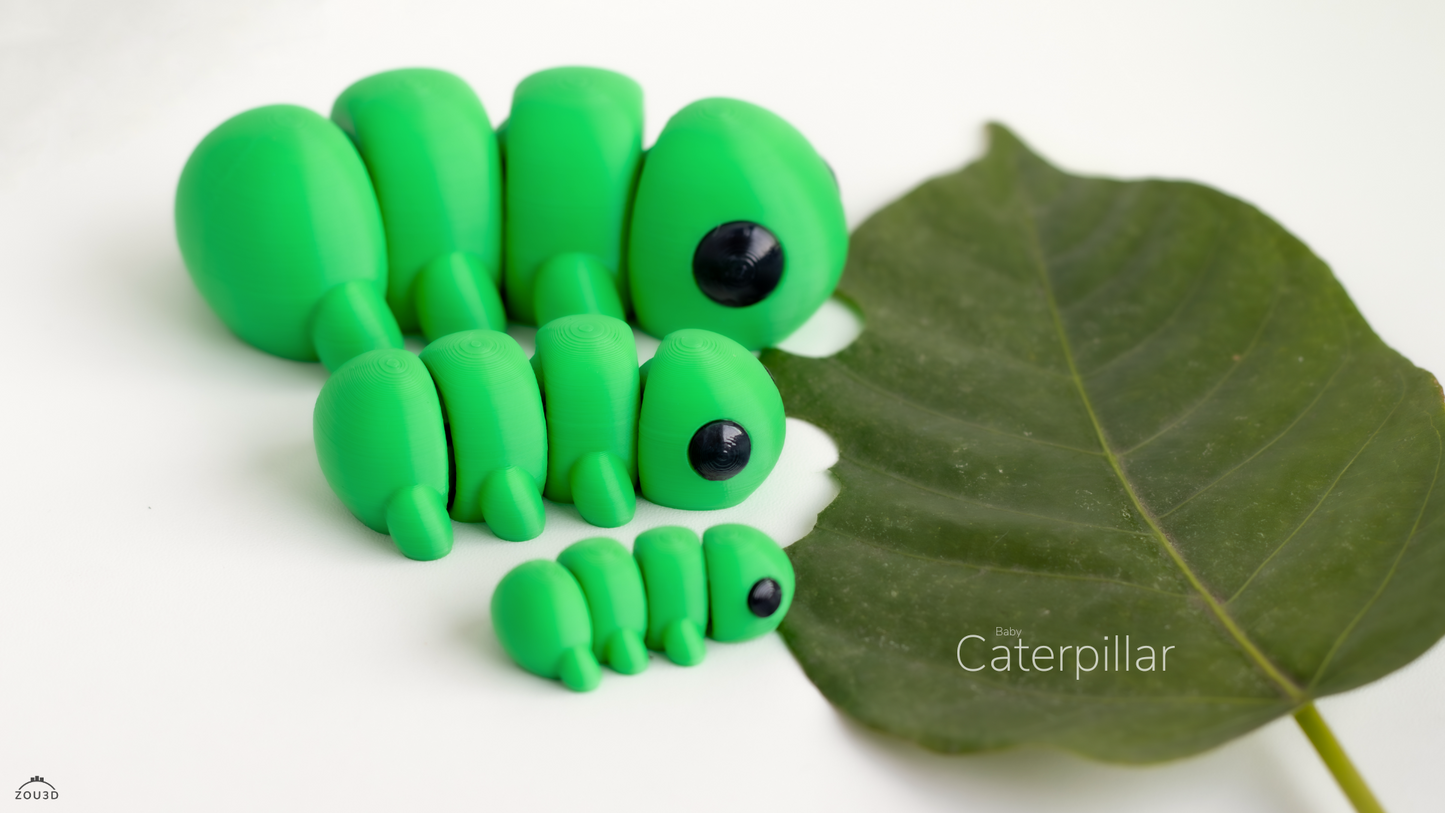 Caterpillar Fidget Keychain