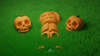 Pumpkin Skeleton Fidget Keychain