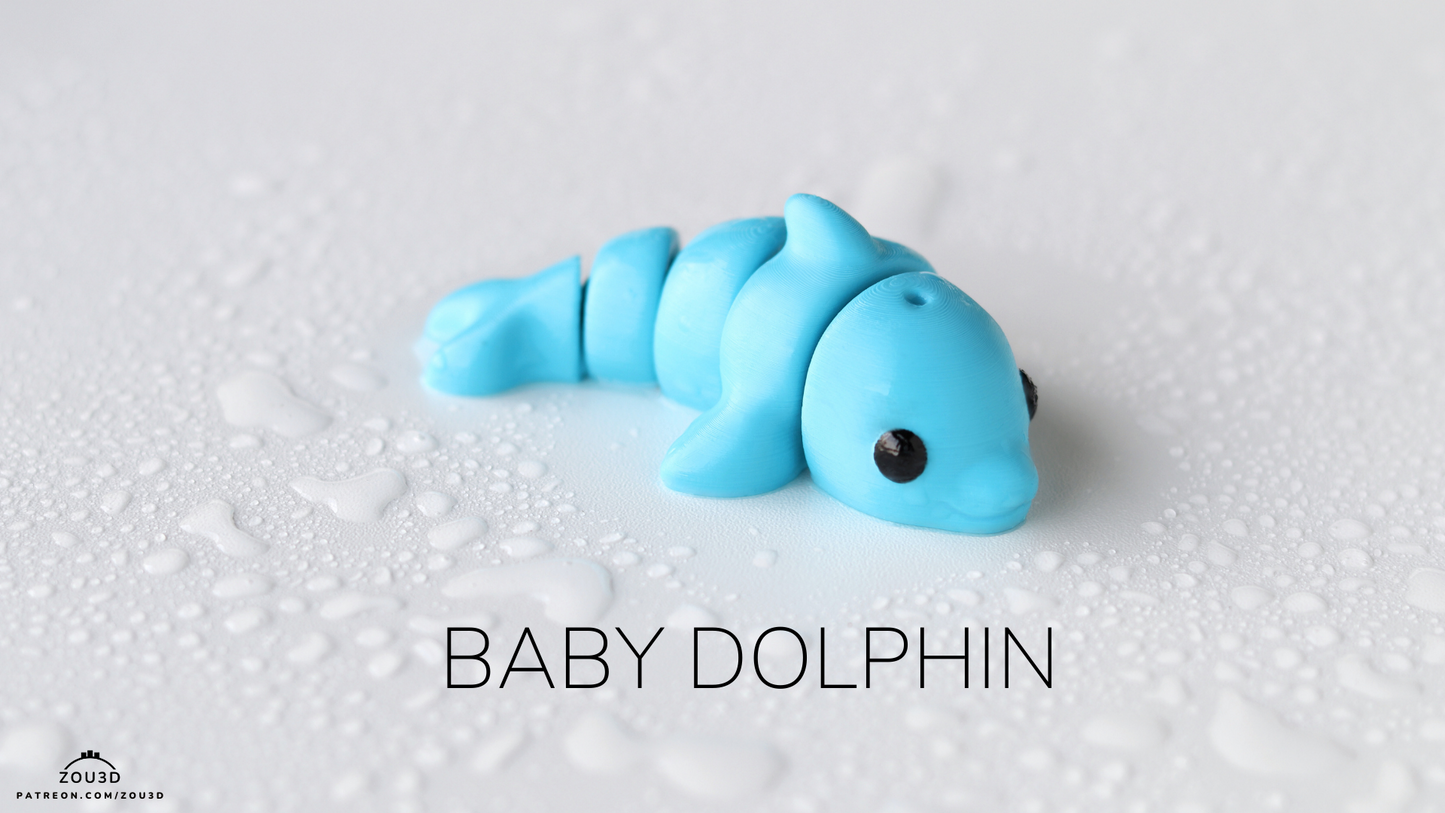 Baby Dolphin Fidget Keychain.