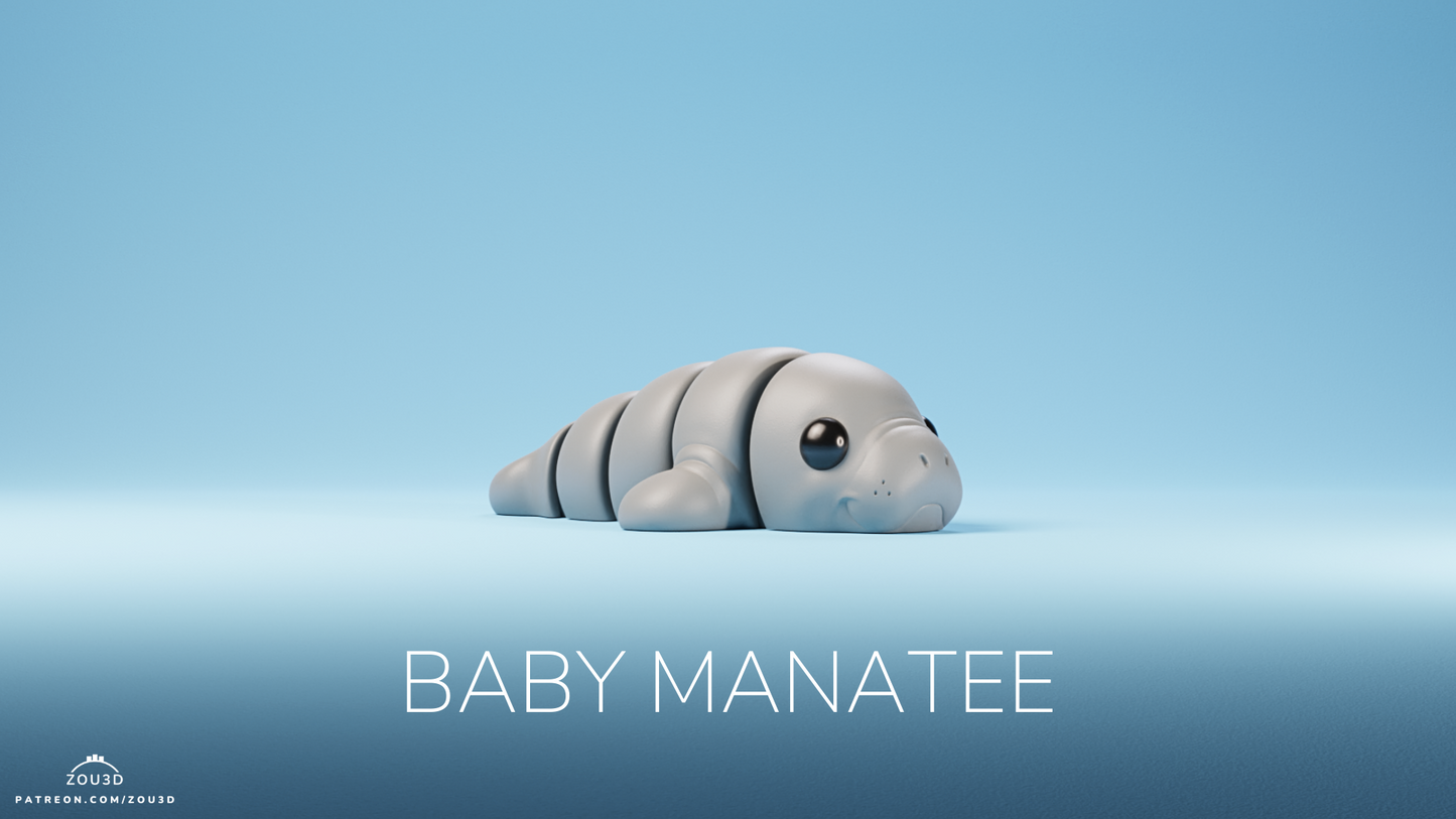 Baby Manatee Fidget Keychain
