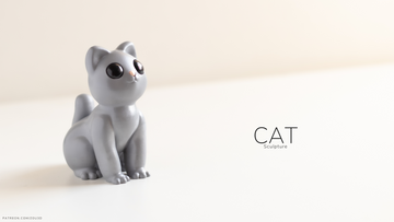Mini Cat Statue Keychain