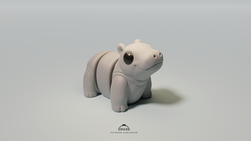 Baby Hippo Fidget Keychain