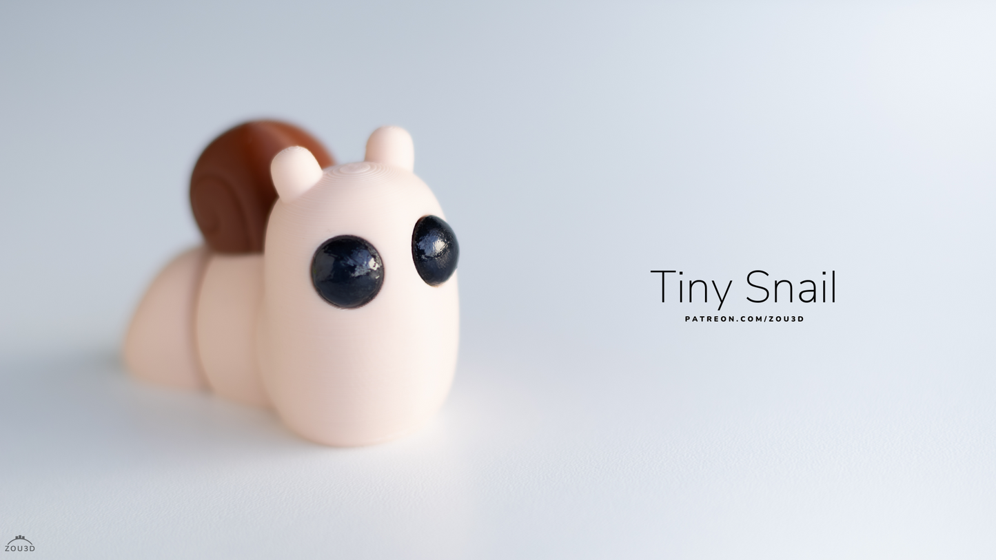Tiny Snail Fidget Keychain