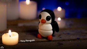 Penguin Fidget Keychain