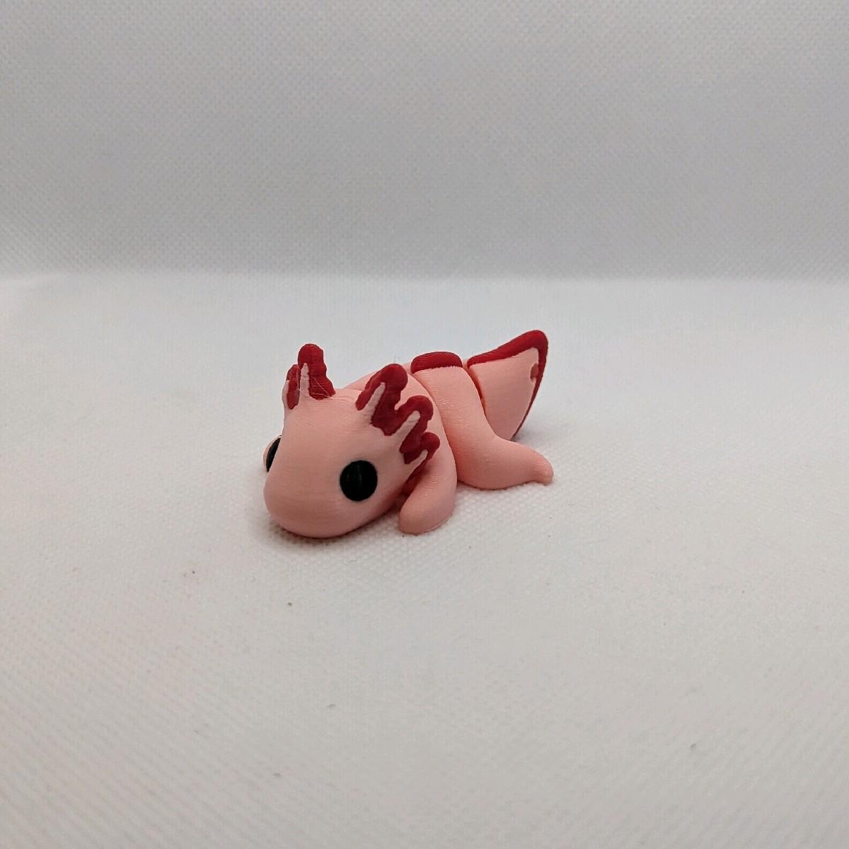 Pastel Rainbow Fidget Axolotl Keychain