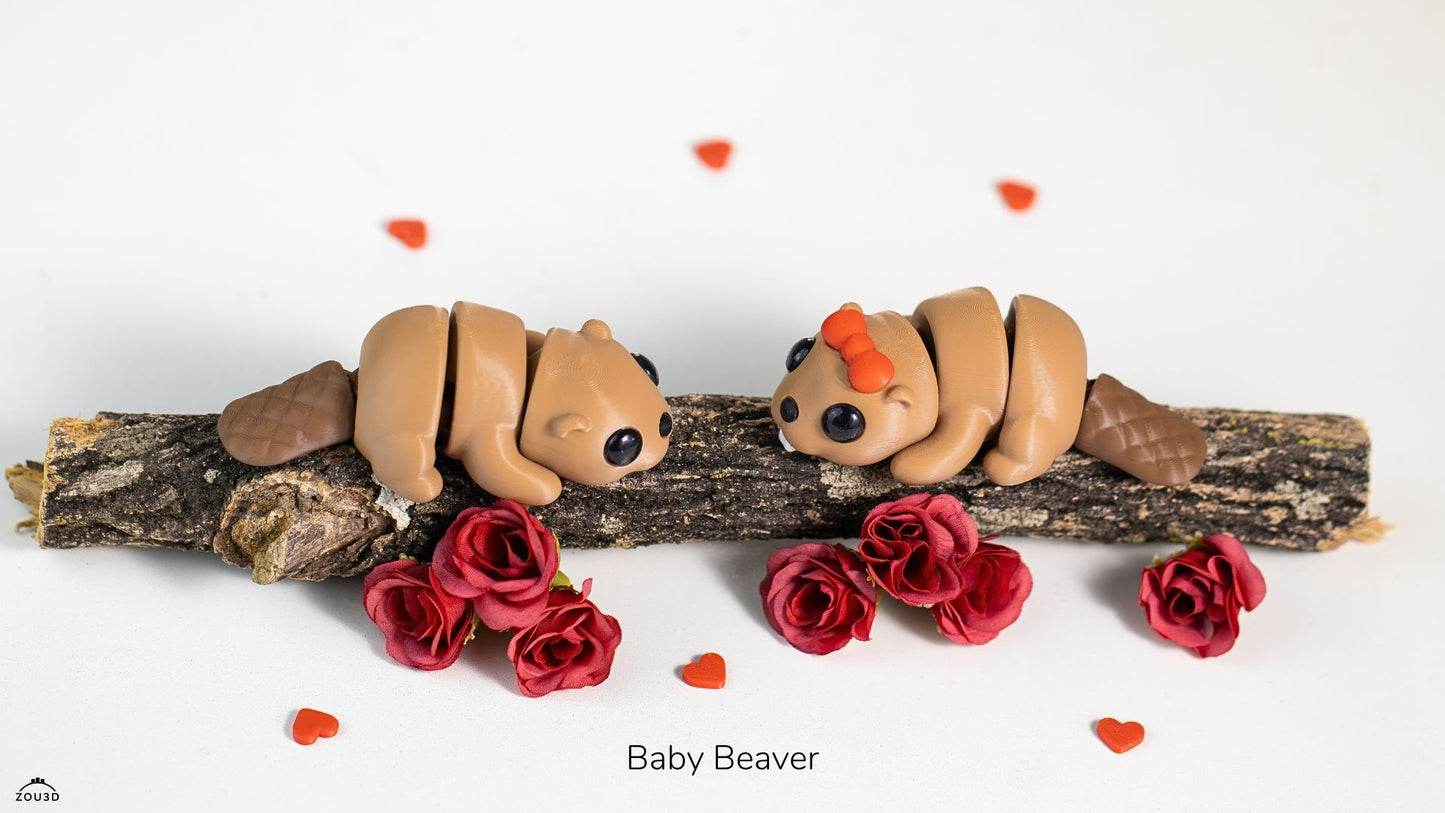 Beaver Fidget Keychain