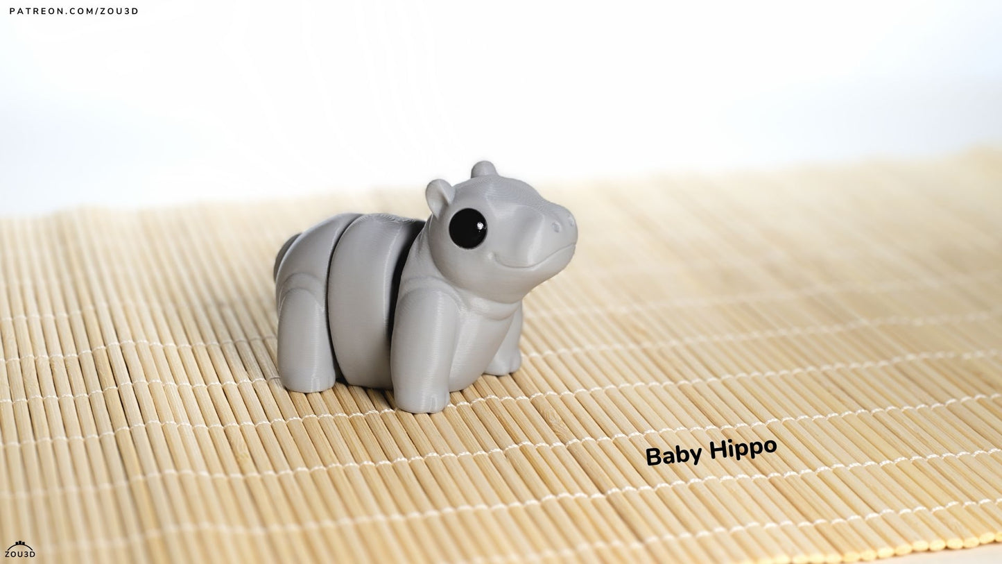 Baby Hippo Fidget Keychain