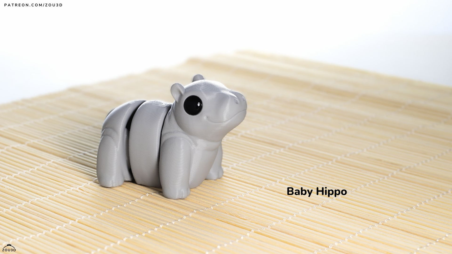 Baby Hippo Fidget Keychain