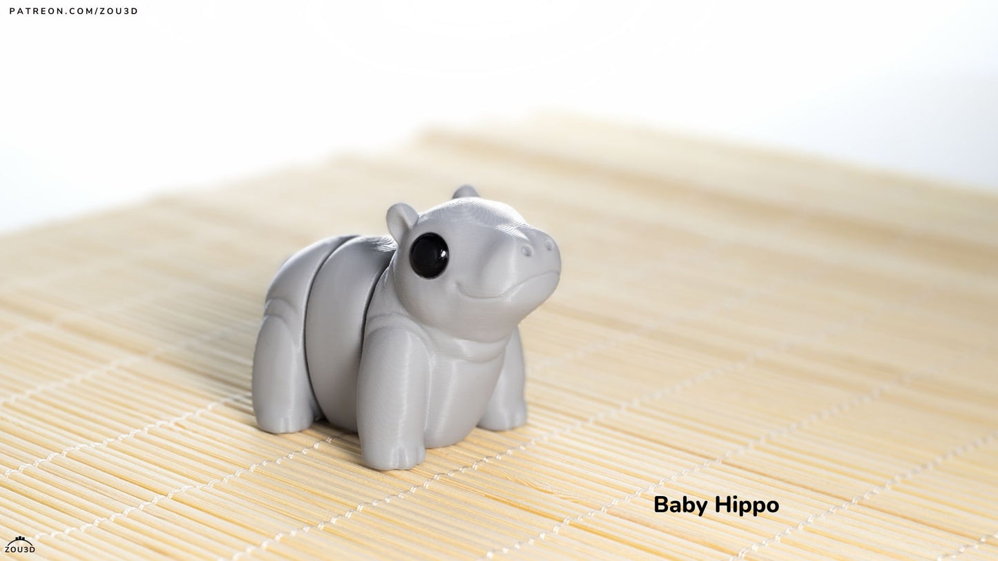 Baby Hippo Fidget Keychain