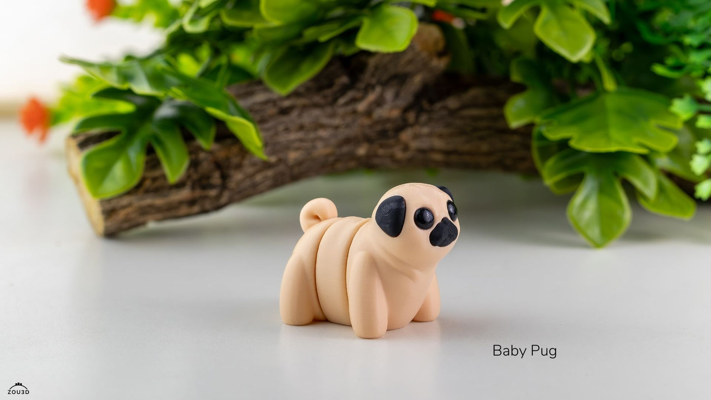 Pug Fidget Keychain