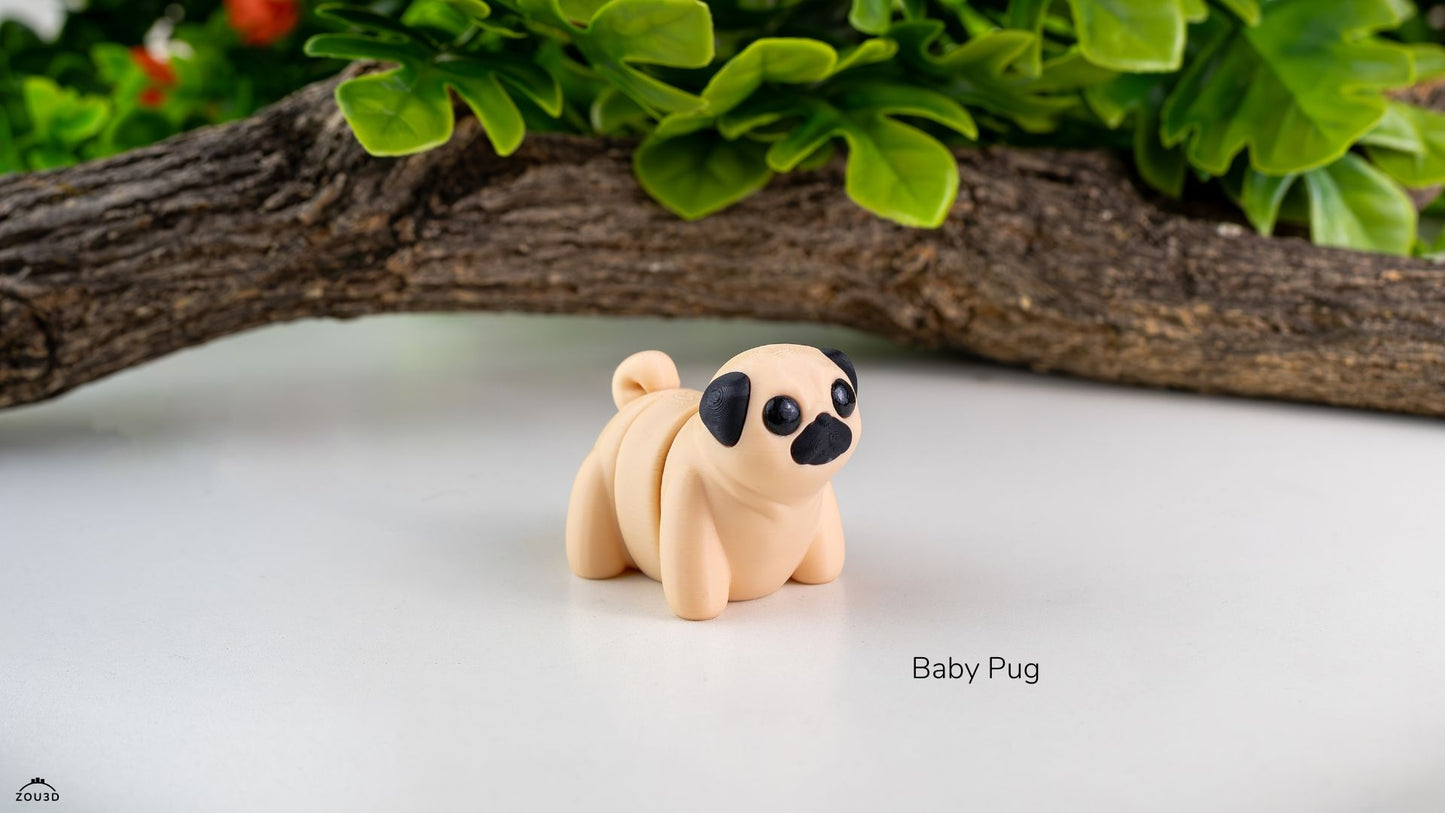 Pug Fidget Keychain