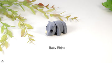 Baby Rhino Fidget Keychain