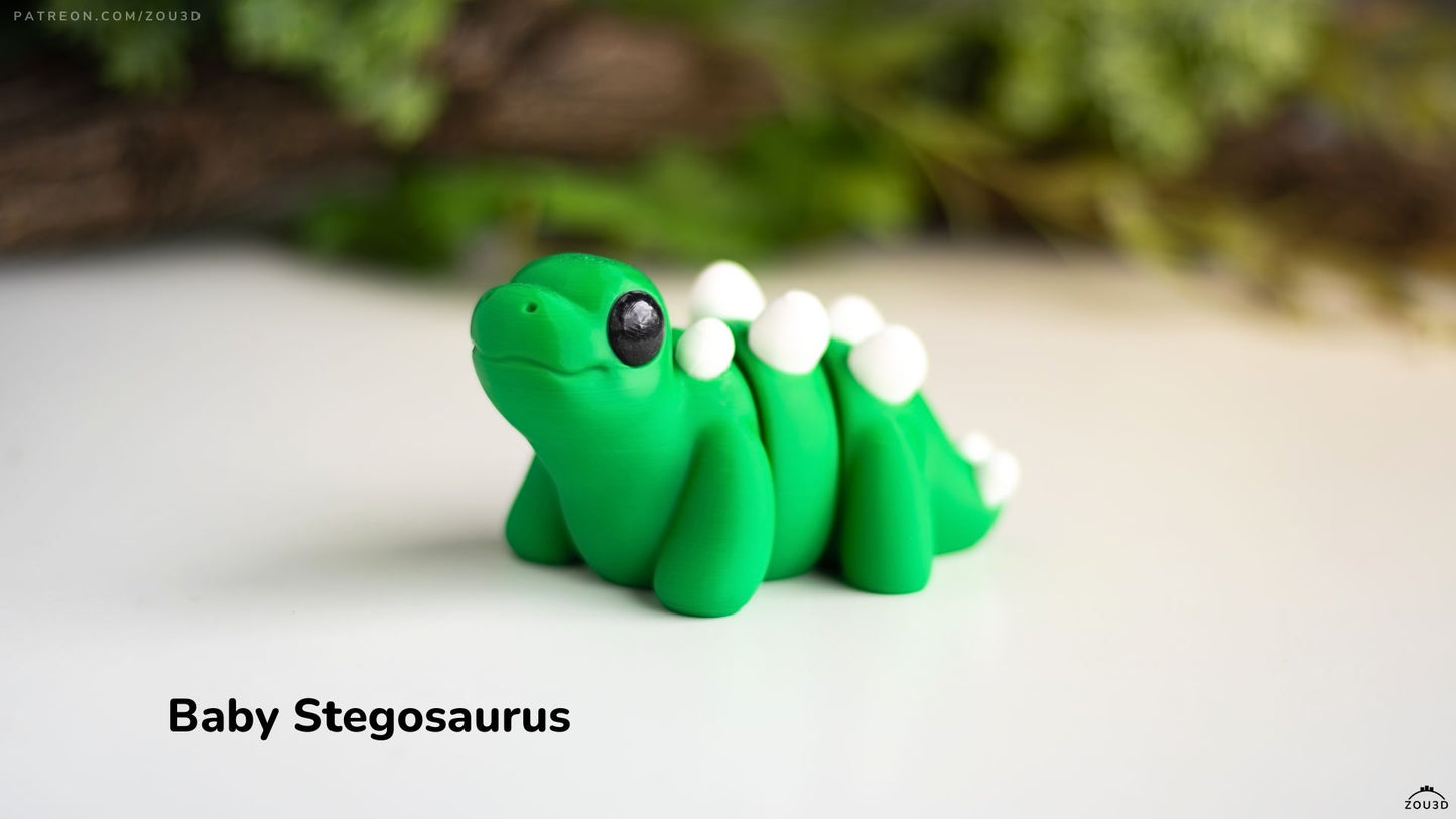Stegosaurus Fidget Keychain