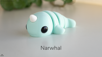 Narwhal Fidget Keychain