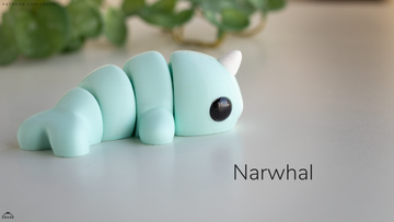 Narwhal Fidget Keychain