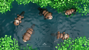 Otter Fidget Keychain