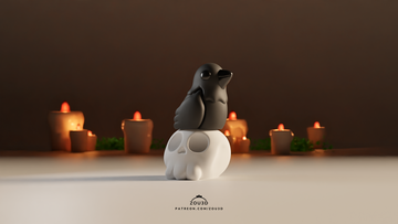 Fidget Crow Keychain