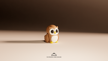 Baby Owl Fidget Keychain