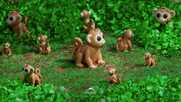 Monkey Fidget Keychain