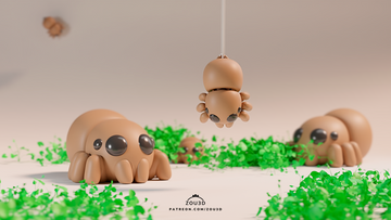 Baby Spider Fidget Keychain