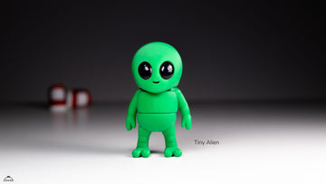 Tiny Alien Fidget Keychain