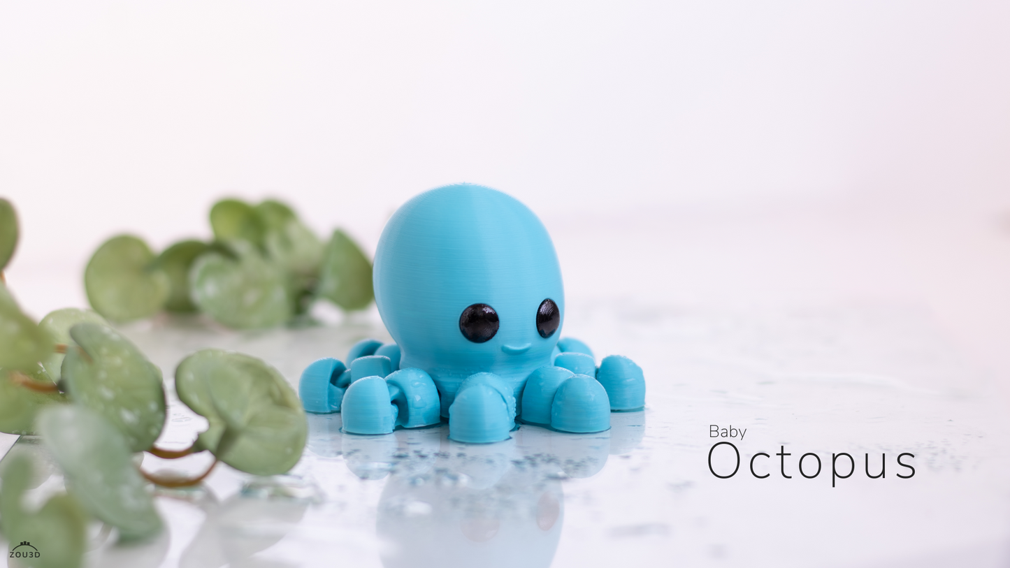 Baby Octopus  Fidget Keychain