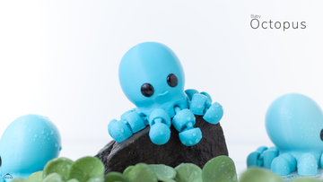Baby Octopus  Fidget Keychain