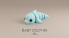 Baby Dolphin Fidget Keychain.