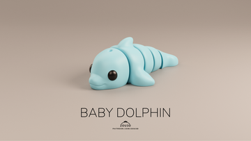 Baby Dolphin Fidget Keychain.