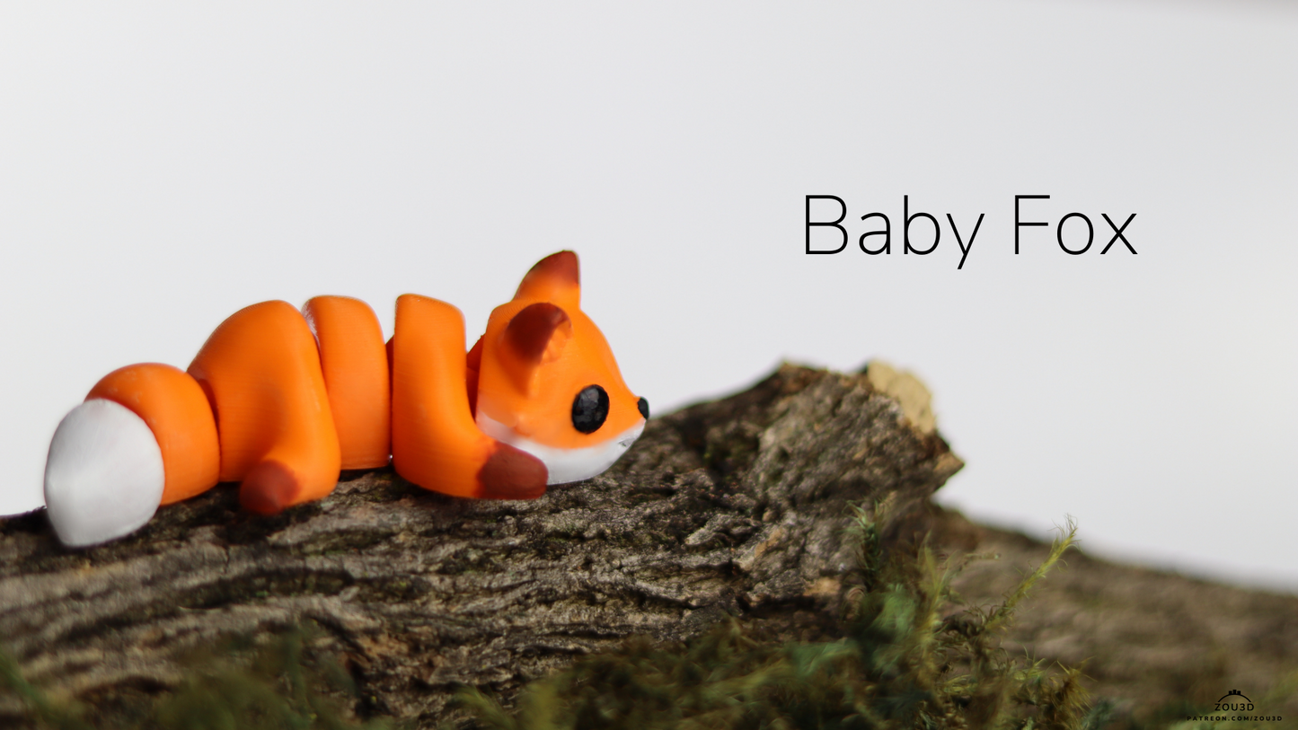 Baby Fox Fidget Keychain