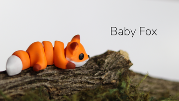 Baby Fox Fidget Keychain