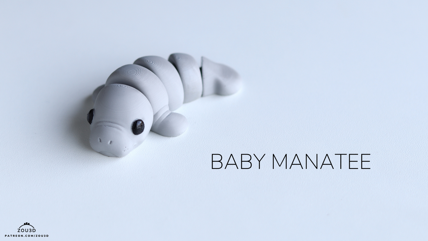 Baby Manatee Fidget Keychain