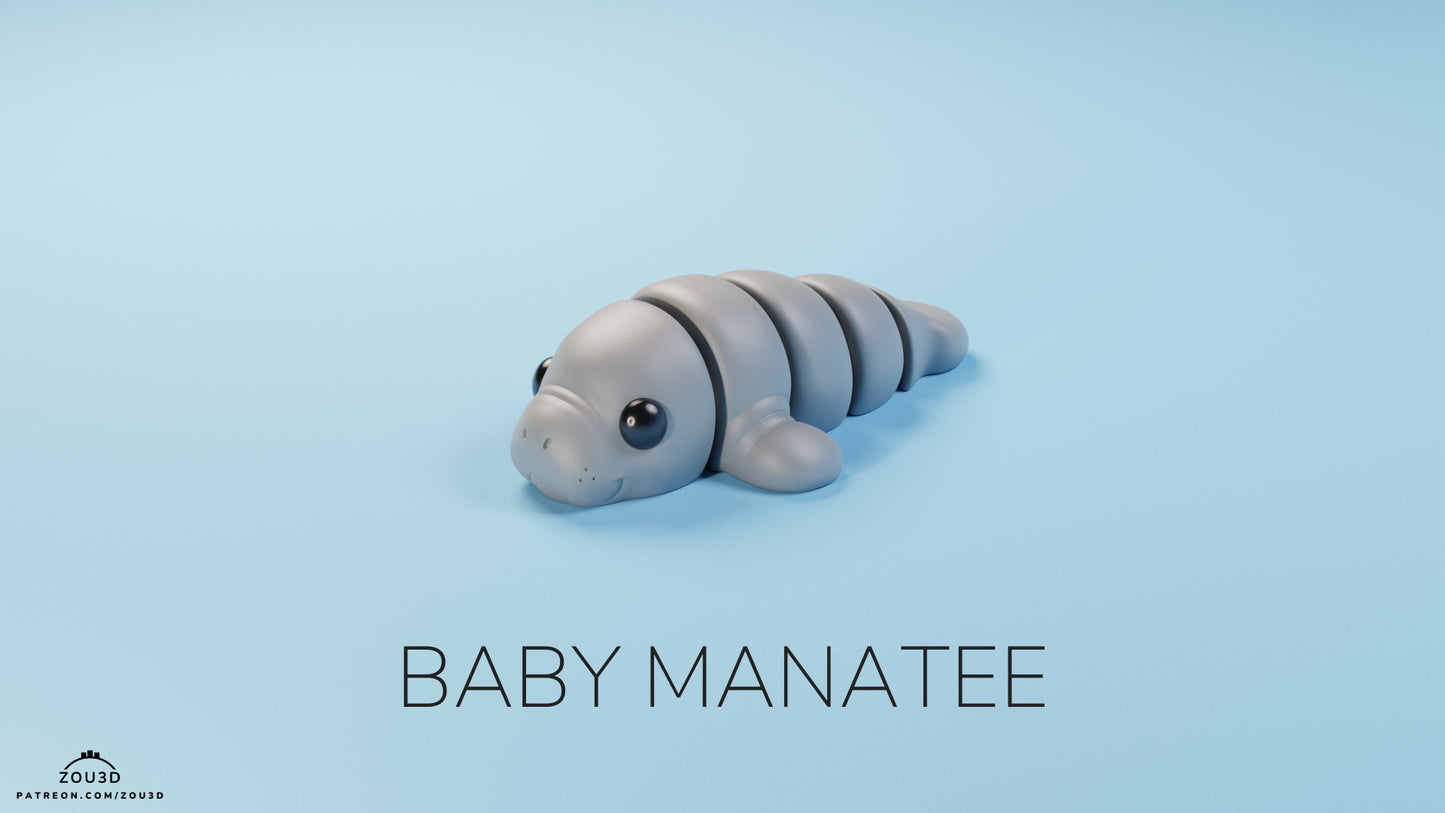 Baby Manatee Fidget Keychain