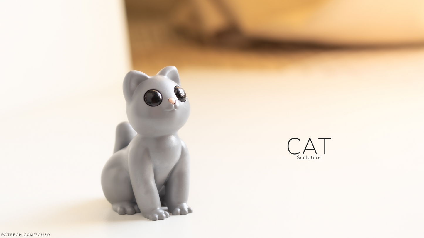 Mini Cat Statue Keychain