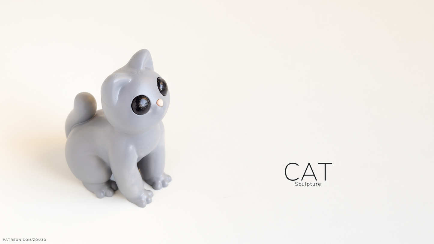 Mini Cat Statue Keychain