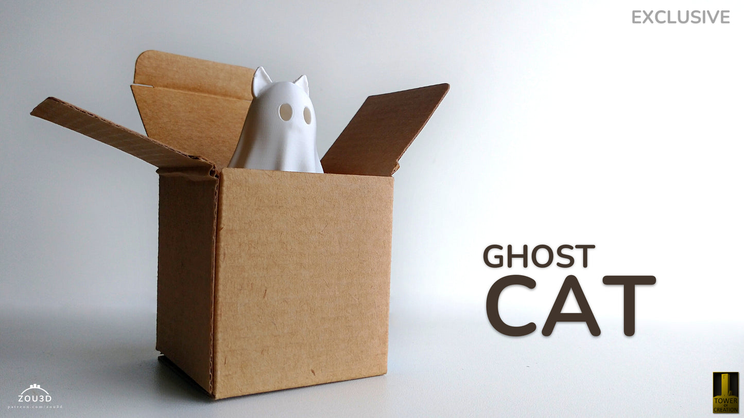 Ghost Cat Keychain Fidget