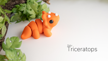 Triceratops Fidget Keychain