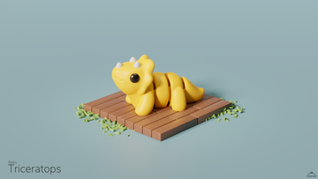 Triceratops Fidget Keychain