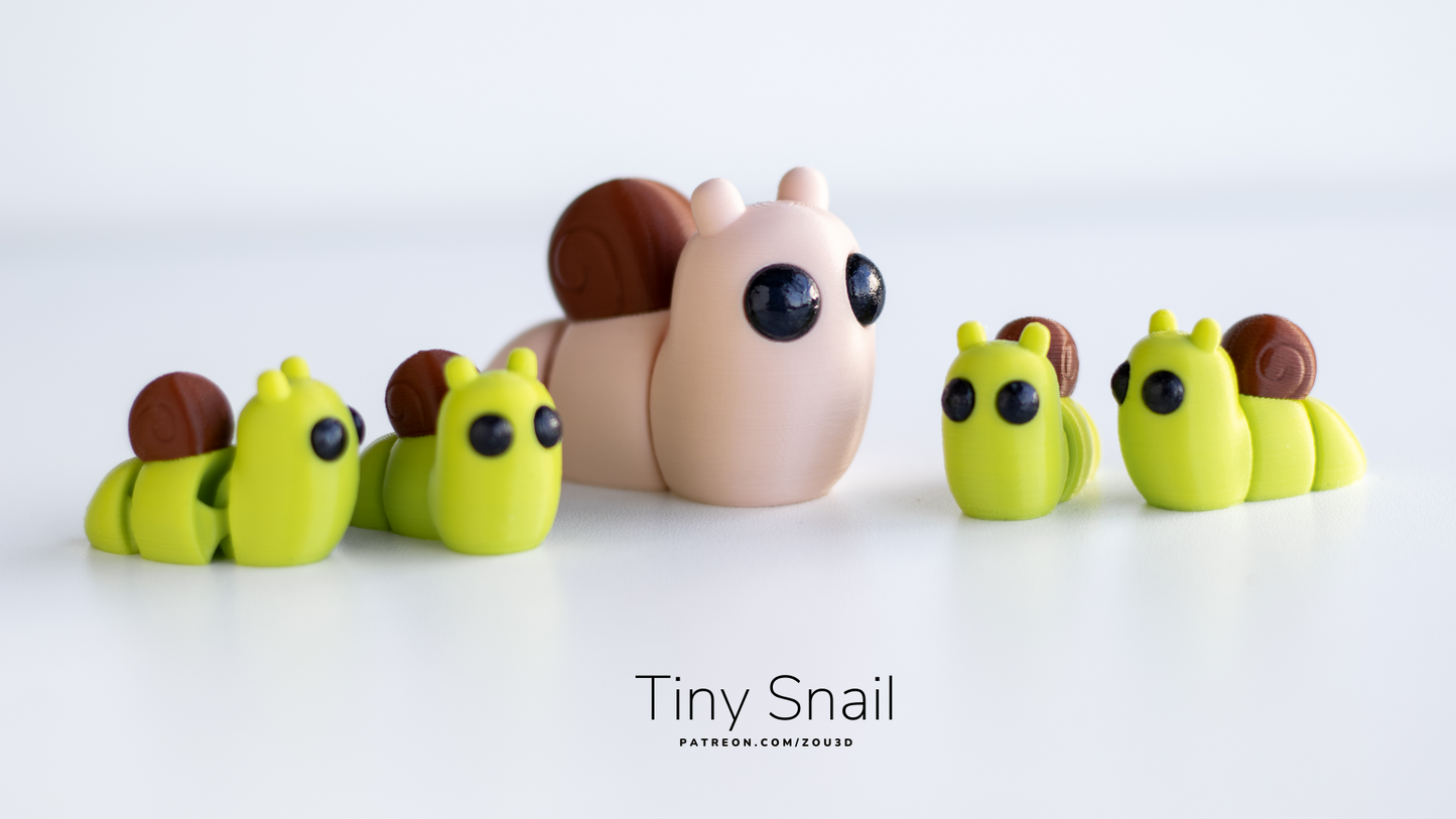 Tiny Snail Fidget Keychain