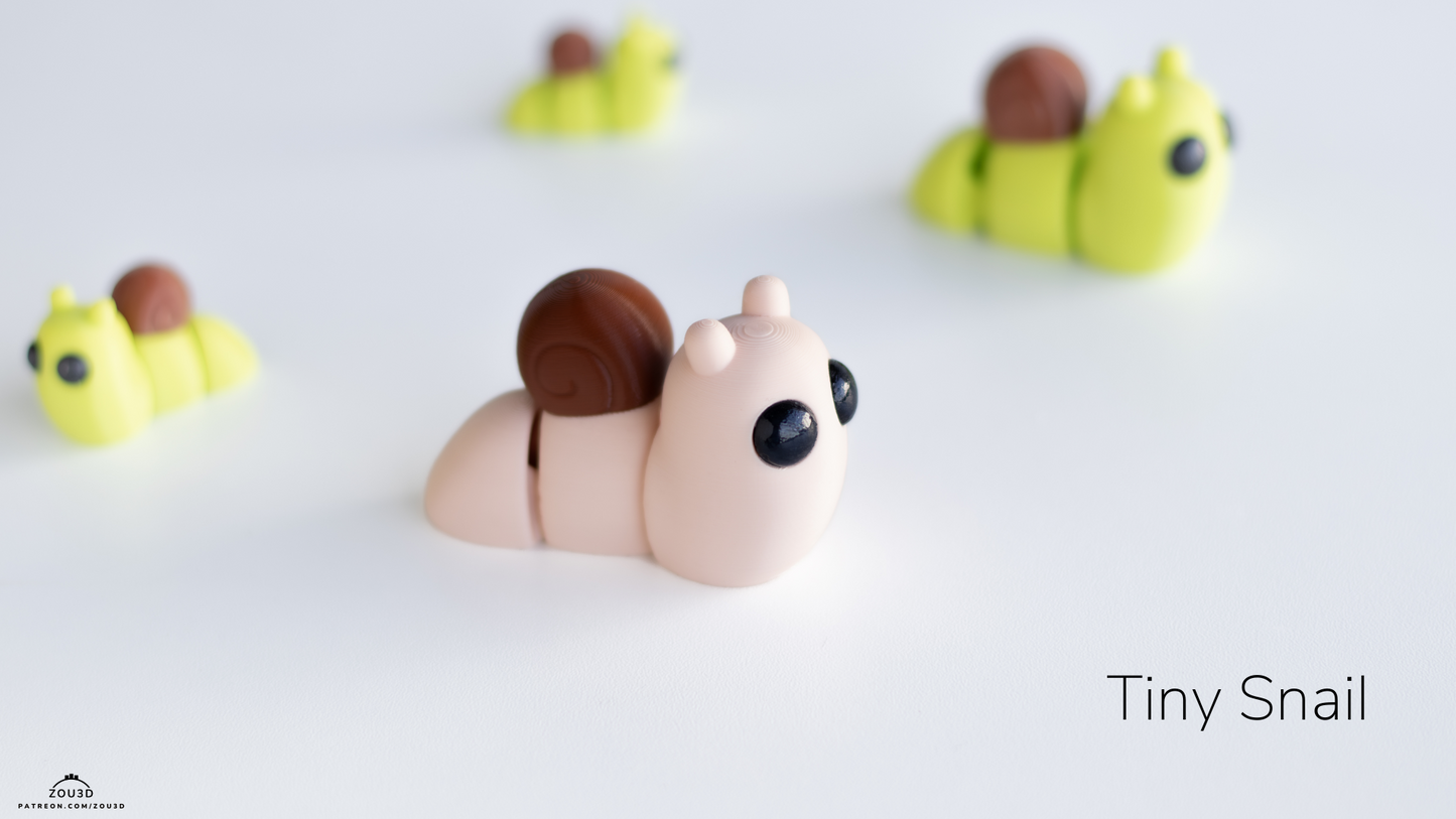 Tiny Snail Fidget Keychain