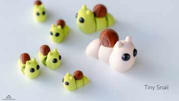 Tiny Snail Fidget Keychain